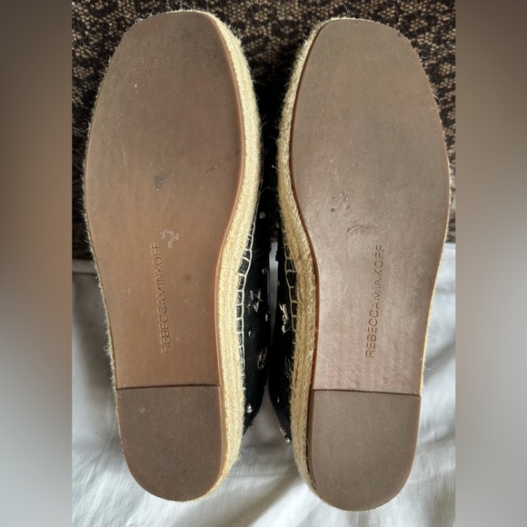 Rebecca Minkoff leather moon and stars espadrilles- 9M black (Beatriz) - Picture 5 of 7